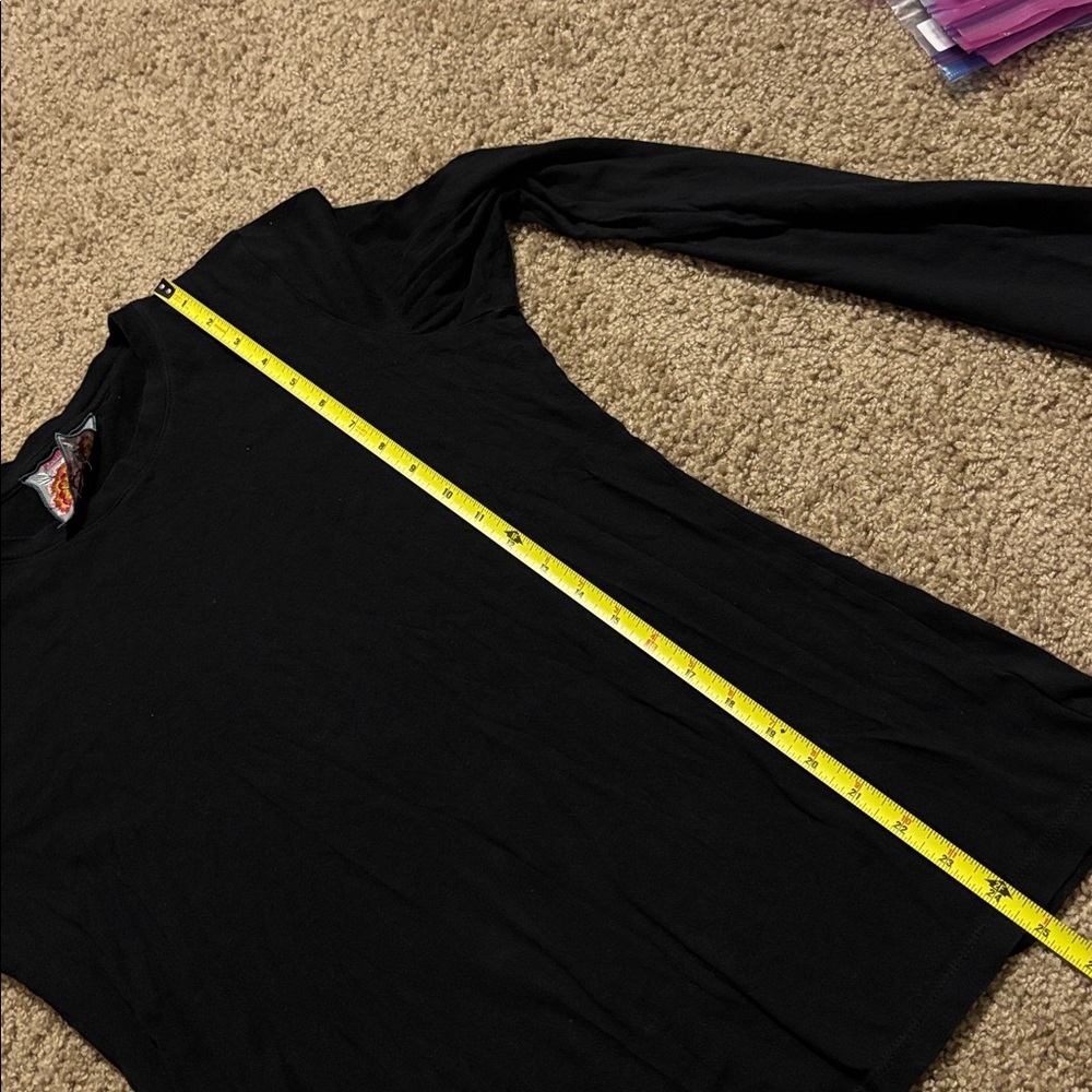 Johnny Was Black Long Sleeve Crew Neck Knit Top Size Medium / Large - Picture 7 of 7